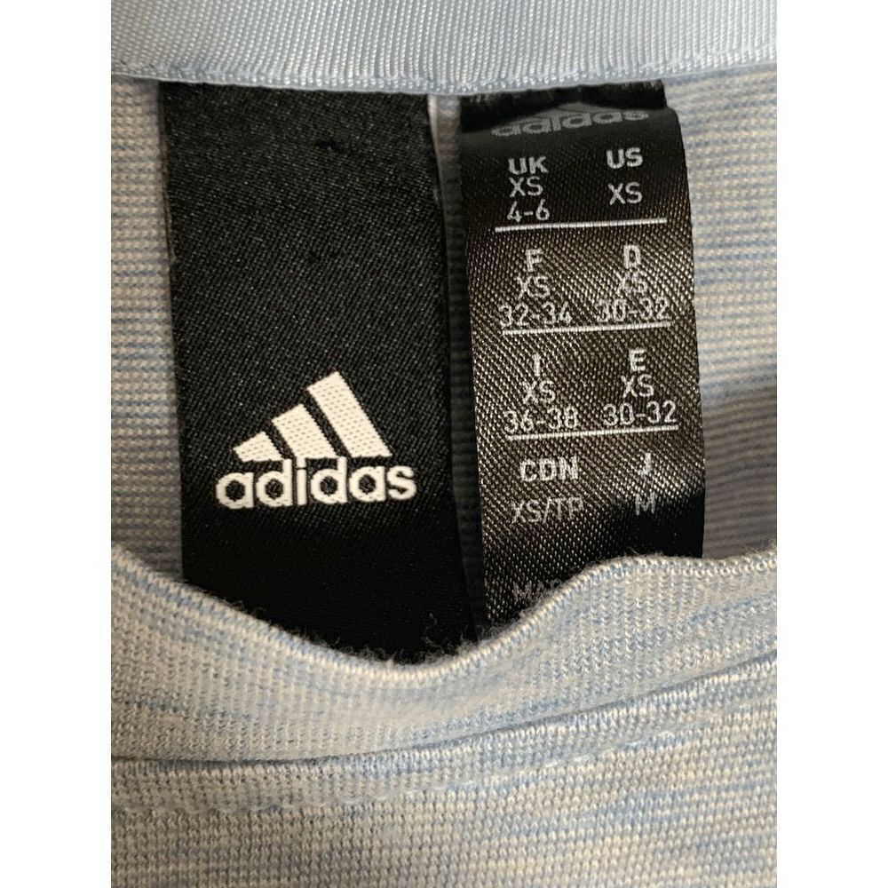 Adidas Women's Blue Cream Sleeveless Logo Graphic Print Active Tank Top Size XS - Picture 4 of 10